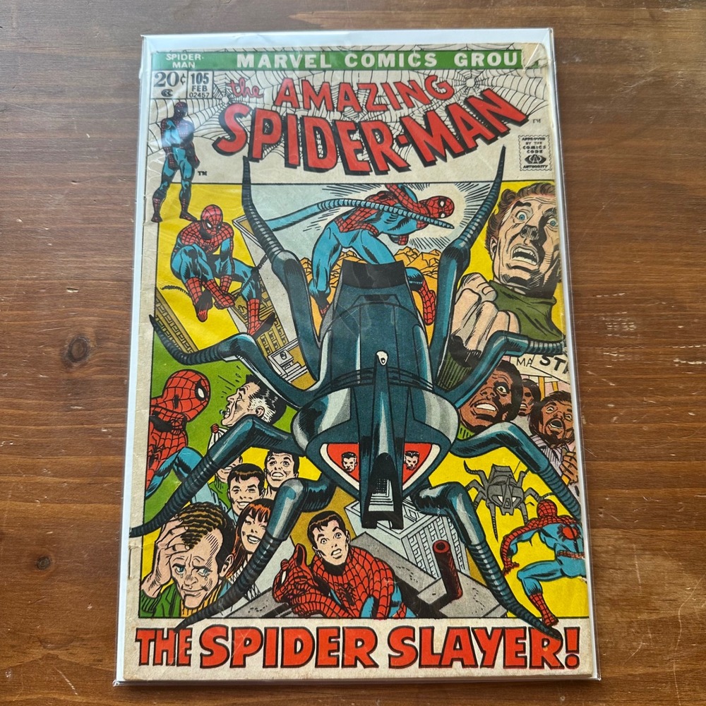 Marvel The Amazing Spider-Man #105 Feb 1972 The Spider Slayer Bronze Age VG/VG+